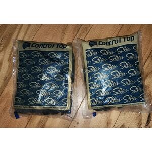 Silkies Control‎ Top Pantyhose Hosiery Tights Support Small-Barely Black 34-36
